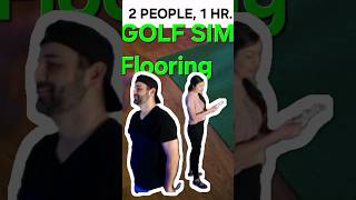 We Installed Simulator Flooring in 1 Hour  Easy DIY golfsimulator r10 golftips [upl. by Lehsar]