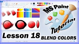 MS Paint Tutorials Lesson 18 How to Mix or blend colors [upl. by Norvil]