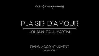 Plaisir damour by JohannPaul Martini  Piano Accompaniment in G Major [upl. by Janean797]