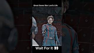 Groot Save Star Lords Life 😱 shorts marvel [upl. by Kast]