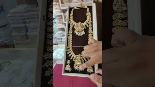 Antique long short necklace weddingjewellery jewellery onlineshopping gold onlinejewelry [upl. by Aaberg]