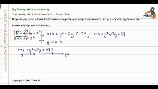 Sistema de ecuaciones Sistema de ecuaciones no lineales 4º de ESO matemáticas [upl. by Emmanuel]