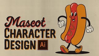 How to Draw a Retro Mascot Character Design in Illustrator [upl. by Caleb]