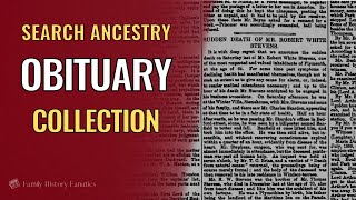 Exploring Ancestrys Obituary Records Thats Linked to Newspaperscom  TUTORIAL [upl. by Annalla]