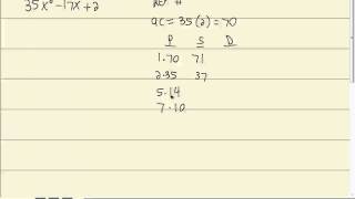 College Algebra Homework  Factoring  Key Number Method  P0958779 [upl. by Scheld]