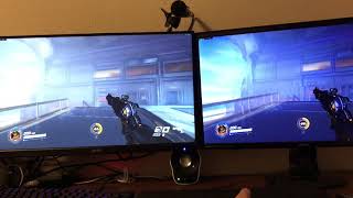 【比較】左144hz 1ms 右60hz 2ms （05倍速） [upl. by Jayne269]