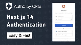 Next js 14 Authentication  oAuth authentication With auth0  Nextjs authentication tutorial [upl. by Liman986]