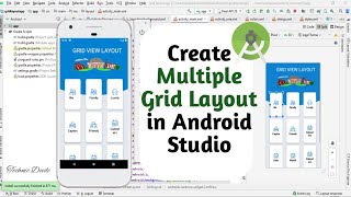 Multiple Grid Layout and CardView Layout in Android Studio [upl. by Trimmer492]