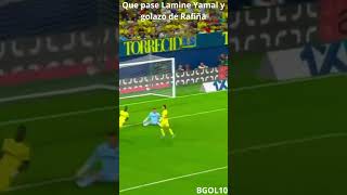 Que pase Lamine Yamal y golazo de Rafiña bgol10 lamineyamal barcelonafc rafiña [upl. by Okoyk]