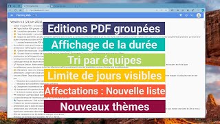 6 nouveautés de Planning Web [upl. by Baron]