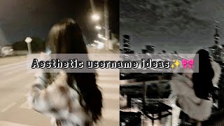 ♥︎♥︎AESTHETIC USERNAME IDEAS✨️🎀 [upl. by Ruenhs]