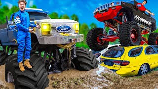 Last To Stop Driving Monster Trucks Wins 10000 [upl. by Paloma]