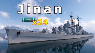 World of WarShips Jinan  5 Kills 273K Damage [upl. by Eeslek774]