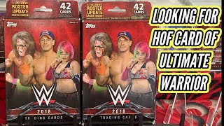 2018 TOPPS WWE HANGER PACKS 💥 SEARCHING FOR ULTIMATE WARRIOR quotHALL OF FAME“ CARD 💥 wwecards [upl. by Ylhsa922]