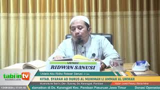 KITAB SYARAH AD DURUS AL MUHIMAH LI AMMAH AL UMMAH  RIDWAN SANUSI Hafidzahullah [upl. by Ive]