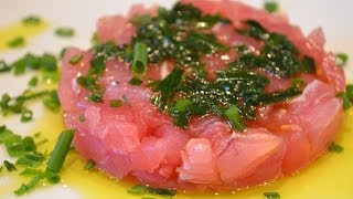 TARTARE DI TONNO ALL ERBA CIPOLLINA  Tunafish Tartare by BRAVOBOBwmv [upl. by Sillaw]