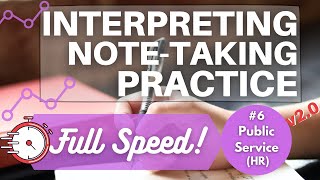 Interpreting Training NoteTaking Practice Exercise 6 Full Speed – Public Service [upl. by Yorgerg117]