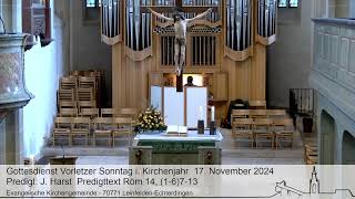 Livestream  Gottesdienst vom 17112024 aus der Stephanuskirche [upl. by Aihsenrad]