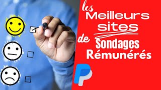 Les MEILLEURS sites de SONDAGE rémunérés [upl. by Bullard]