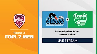 FQPL 2 Men Round 3  Maroochydore FC vs Souths United [upl. by Tailor771]