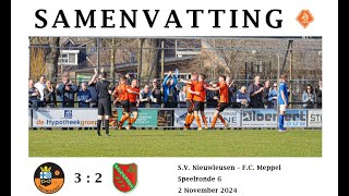 Samenvatting SV Nieuwleusen 1  FC Meppel 1 [upl. by Dickman]