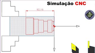 Simulação CNC  Torneamento Industrial [upl. by Alohcin]