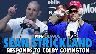 Sean Strickland Unloads on Utter Piece of Sht Colby Covington in Press Conference Tirade [upl. by Asillem]