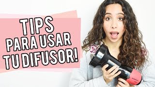 CÓMO USAR UN DIFUSOR PARA CABELLO RIZADO Y ONDULADO [upl. by Ettenuj913]