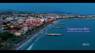 Flying over CagnesSurMer France in the evening [upl. by Allana]