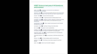 HiSET Science test prep H N Questions and Answers [upl. by Yecaj]