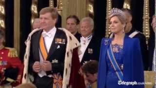 Dutch crowning WillemAlexander sworn in as king [upl. by Wallache7]