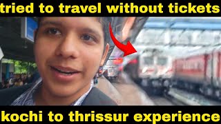 try to travel without ticket epic jins  Kochi to Thrissur train journey [upl. by Aslin]