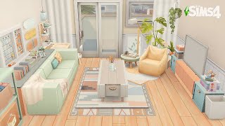 Cozy and Colorful Apartment 🌞  The Sims 4  Stop Motion Build  No CC [upl. by Noxin]