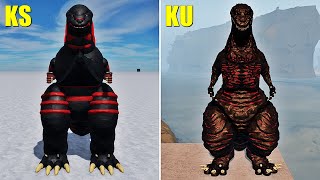 Kaiju Universe vs Kaiju Strikes 2 Shin Godzilla Comparison [upl. by Nnod395]