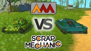 CanadianToss Tank Battle  Scrap Mechanic [upl. by Zebedee]