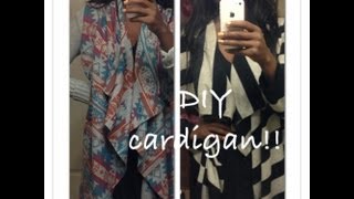 DIY Aztec Tribal Cardigan Sweater Refashion Upcycle Fall 2013 Fashion Trend [upl. by Obmar]