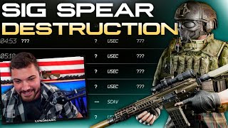 The SIG SPEAR goes CRAZY on CUSTOMS  Escape From Tarkov [upl. by Yentrac]