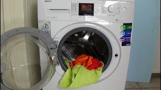 Centrifuging and pumping program BEKO WMB 71443 LA Washing machine example lavadora movie 92 [upl. by Virgel]