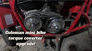 Coleman B200R minibike torque converter upgrade [upl. by Camroc]