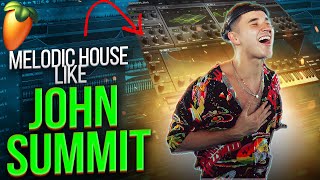 How To JOHN SUMMIT Style Melodic House FL Studio Production Tutorial [upl. by Neal]