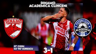 Dinamo  Academica Clinceni 31 Deian Sorescu show A reușit dubla [upl. by Nelac]