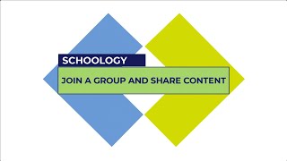 Join a Group on Schoology and share content  Add content to your courses and resources [upl. by Morril]