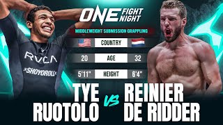 BJJ Prodigy vs MMA Superstar 🥋 Tye Ruotolo vs Reinier De Ridder [upl. by Merola]