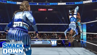 WWE 2K24 SMACKDOWN CHELSEA GREEN amp PIPER NIVEN VS BIANCA BELAIR amp JADE CARGILL [upl. by Weaver]