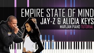 How To Play JayZ ft Alicia Keys  Empire State Of Mind  Piano Tutorial [upl. by Nnahgiel815]