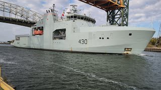 HMCS Harry DeWolf Leaving Hamilton Harbour • October 21 2024 [upl. by Atteyram261]