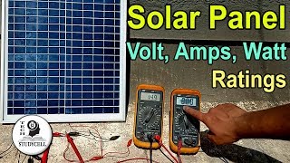 Solar Panel for Home  Mono vs Poly Solar Panels  How to test Solar Panel Voltage Amps Power rating [upl. by Jenne]