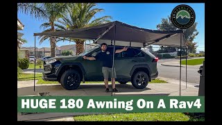 How To Install A 180 Awning Onto A Prinsu Roof Rack  Overland Vehicle Systems on a 5th Gen Rav4 [upl. by Lucie]