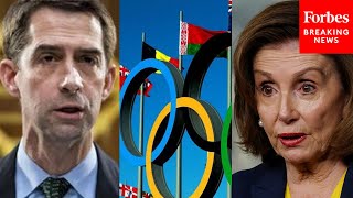 Tom Cotton Pelosi Other Lawmakers Pushed White House To Boycott Beijing Olympics  2021 Rewind [upl. by Hailat]