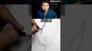 How to Draw batman in 10sec 10mins 10hrs shorts [upl. by Myron]